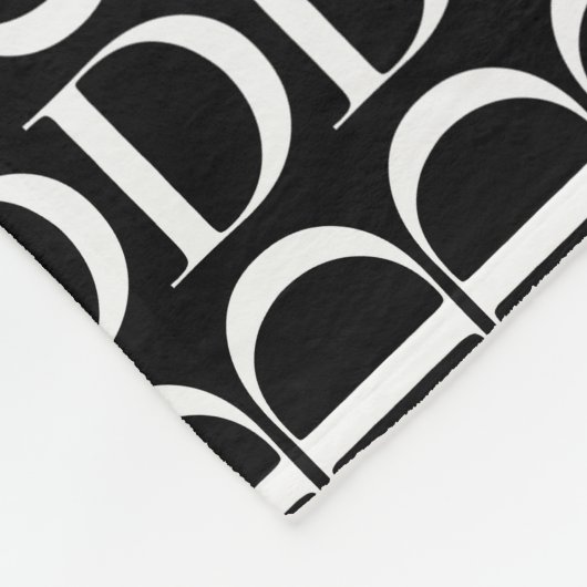 Monogram Initiaal letter D Fleece Deken (Hoek)