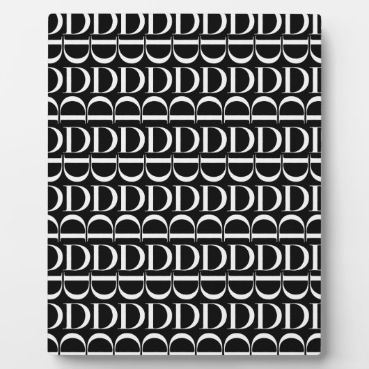 Monogram Initiaal letter D Fotoplaat (Voorkant)