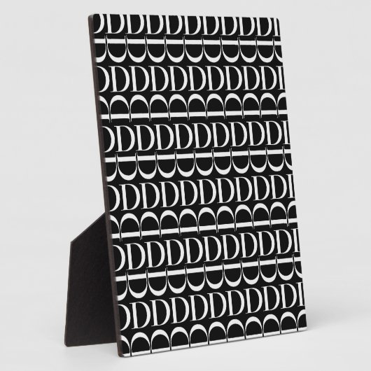 Monogram Initiaal letter D Fotoplaat (Zijkant)