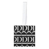 Monogram Initiaal letter D Kubus Ornament (Voorkant)