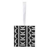 Monogram Initiaal letter D Kubus Ornament (Rechts)