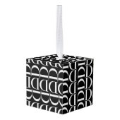 Monogram Initiaal letter D Kubus Ornament (Achter hoekig)