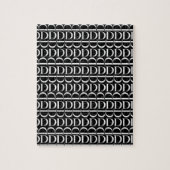 Monogram Initiaal letter D Legpuzzel (Verticaal)