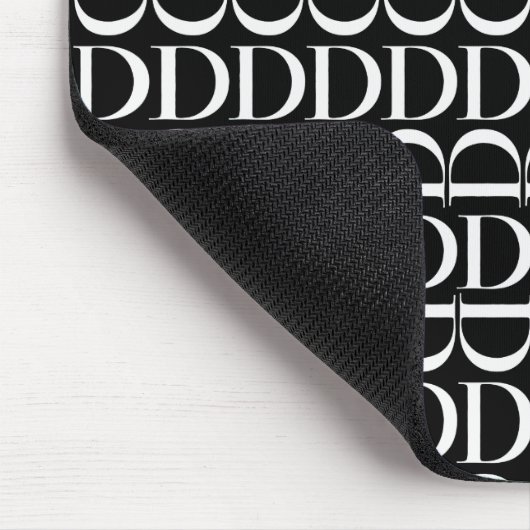 Monogram Initiaal letter D Muismat (Hoek)