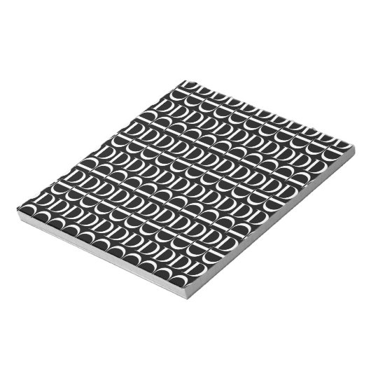 Monogram Initiaal letter D Notitieblok (Linkerzijde)