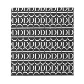 Monogram Initiaal letter D Notitieblok (Voorkant)