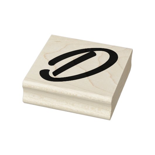 Monogram Initiaal letter D Rubberstempel (Stempel)