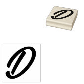 Monogram Initiaal letter D Rubberstempel (Gestempeld)