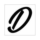Monogram Initiaal letter D Rubberstempel (Afrduk)