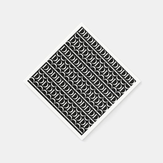 Monogram Initiaal letter D Servet (Hoek)