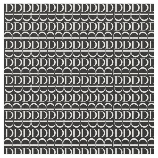 Monogram Initiaal letter D Stof (Close Up)
