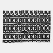 Monogram Initiaal letter D Theedoek (Horizontaal)