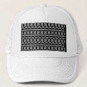 Monogram Initiaal letter D Trucker Pet (Voorkant)