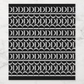 Monogram Initiaal letter D Wijn Etiket (Enkel label)