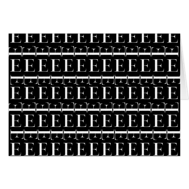 Monogram Initiaal letter E (Voorkant Horizontaal)