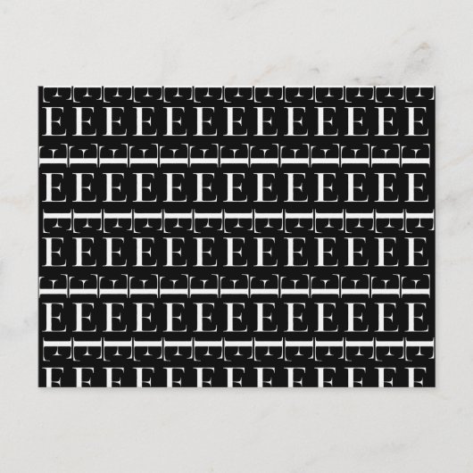 Monogram Initiaal letter E Briefkaart (Voorkant)