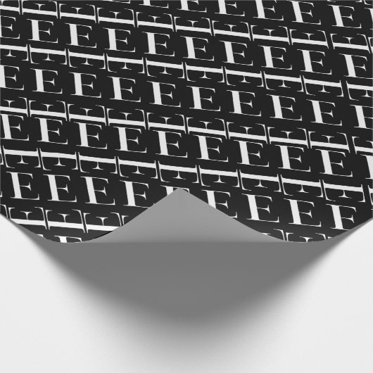 Monogram Initiaal letter E Cadeaupapier (Hoek)