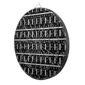 Monogram Initiaal letter E Dartbord (Voorkant Rechts)