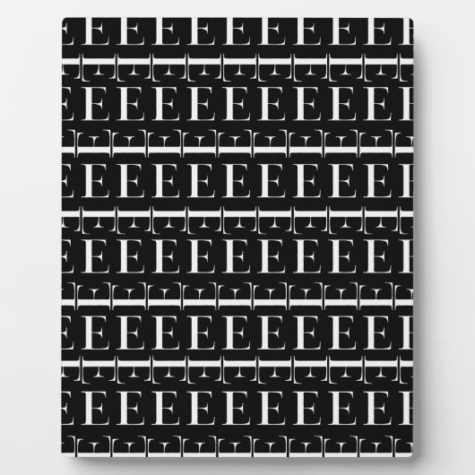 Monogram Initiaal letter E Fotoplaat (Voorkant)