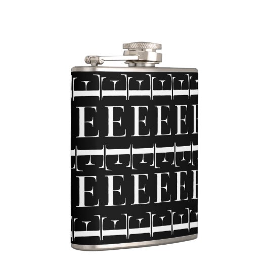 Monogram Initiaal letter E Heupfles (Rechts)