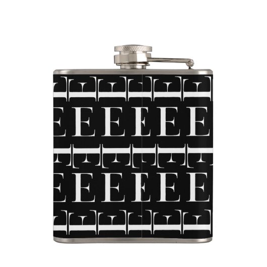 Monogram Initiaal letter E Heupfles (Achterkant)