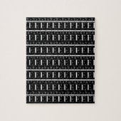 Monogram Initiaal letter E Legpuzzel (Verticaal)