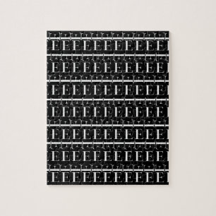 Monogram Initiaal letter E Legpuzzel