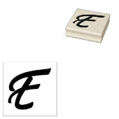 Monogram Initiaal letter E Rubberstempel (Gestempeld)