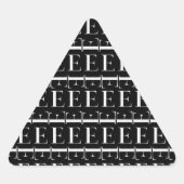 Monogram Initiaal letter E Sticker (Voorkant)