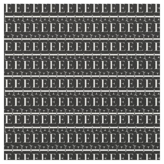 Monogram Initiaal letter E Stof (Close Up)