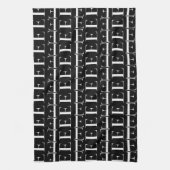 Monogram Initiaal letter E Theedoek (Verticaal)