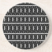 Monogram Initiaal letter E Zandsteen Onderzetter (Voorkant)