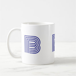 Monogram Initiaal Letter Eenvoudig Minimaal Modern Koffiemok
