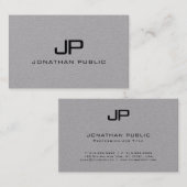 Monogram Initiaal Letter Elegant Moderne Sjabloon Visitekaartje (Voorkant / Achterkant)