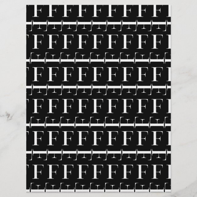 Monogram Initiaal letter F (Voorkant)