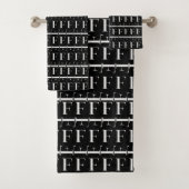 Monogram Initiaal letter F Bad Handdoek (Insitu)