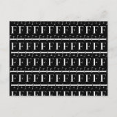 Monogram Initiaal letter F Briefkaart (Voorkant)