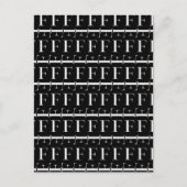 Monogram Initiaal letter F Briefkaart (Voorkant)
