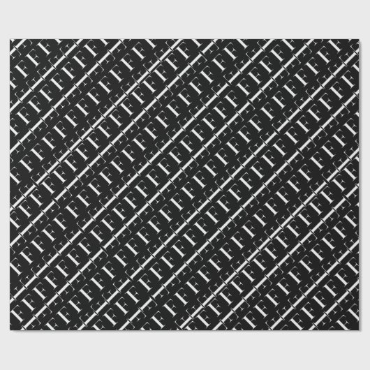 Monogram Initiaal letter F Cadeaupapier (Vlak)