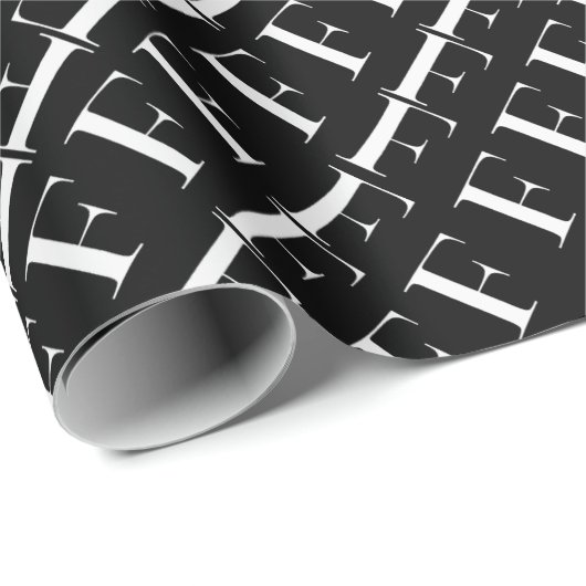 Monogram Initiaal letter F Cadeaupapier (Rol Hoek)