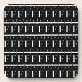 Monogram Initiaal letter F Drankjes Onderzetter (Voorkant)