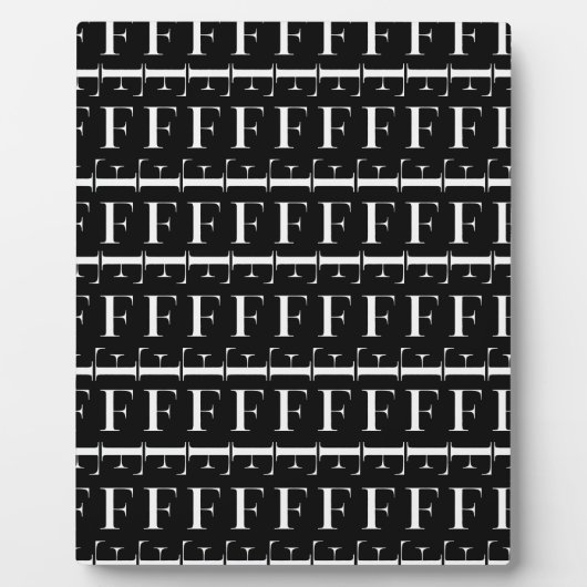 Monogram Initiaal letter F Fotoplaat (Voorkant)