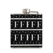 Monogram Initiaal letter F Heupfles (Achterkant)