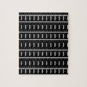 Monogram Initiaal Letter F, kies Achtergrondkleur Legpuzzel (Verticaal)