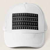 Monogram Initiaal Letter F, kies Achtergrondkleur Trucker Pet (Voorkant)