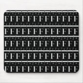 Monogram Initiaal letter F Muismat (Voorkant)