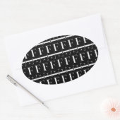 Monogram Initiaal letter F Ovale Sticker (Envelop)