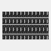 Monogram Initiaal letter F Rechthoekige Sticker (Voorkant)