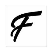Monogram Initiaal letter F Rubberstempel (Afrduk)