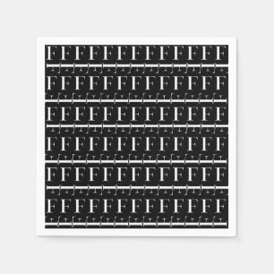 Monogram Initiaal letter F Servetten